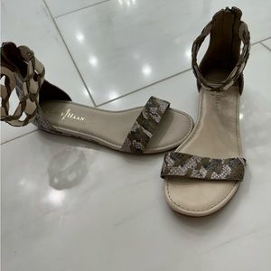 Cole Hahn snakeskin sandals